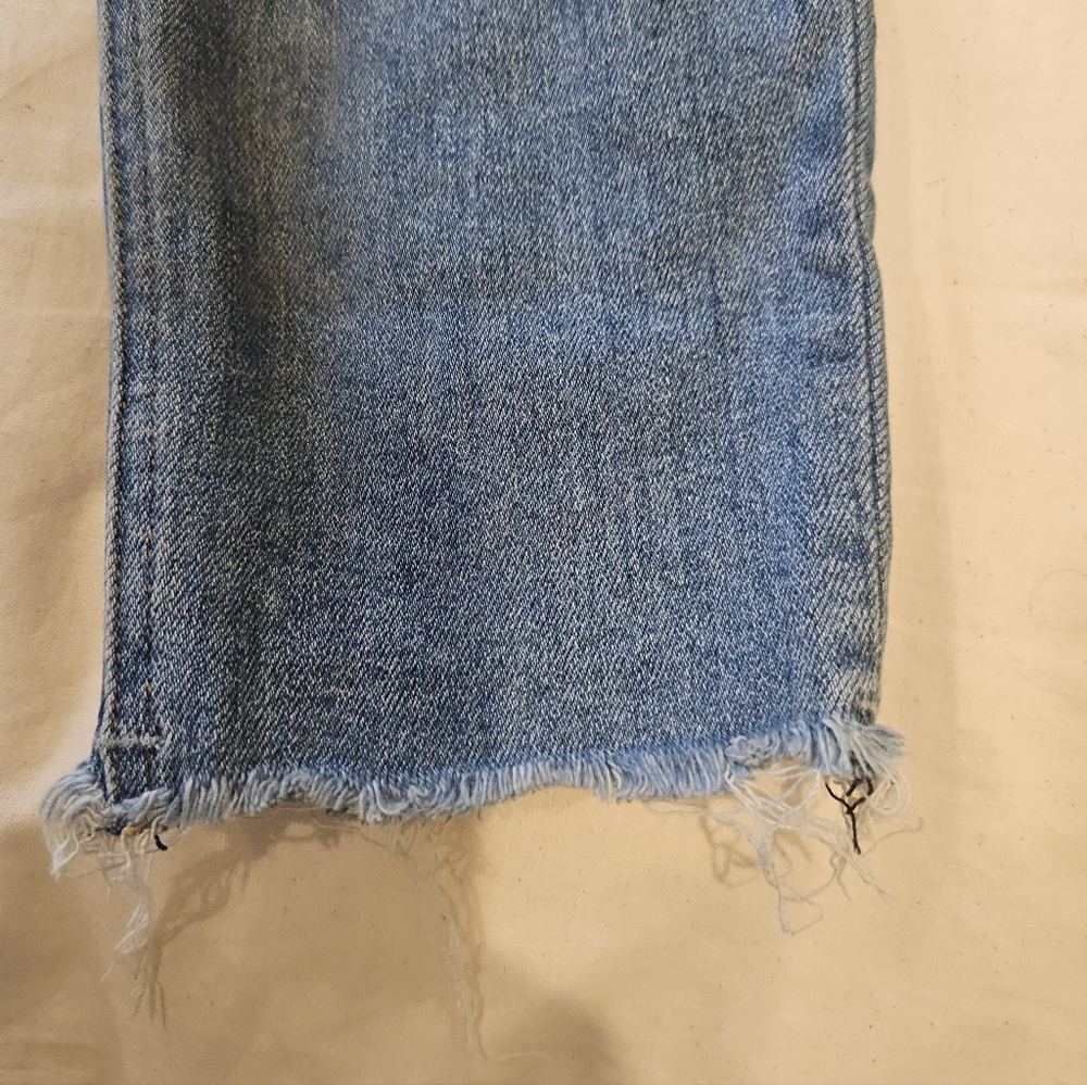 Rag & Bone Cate Mid Rise Ankle Skinny Jeans Blue Distressed Zip Women's Size 31 - Picture 5 of 10